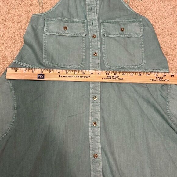Pilcro Anthropologie sleeveless halter swing midi dress green size XS petite NEW - Picture 10 of 12